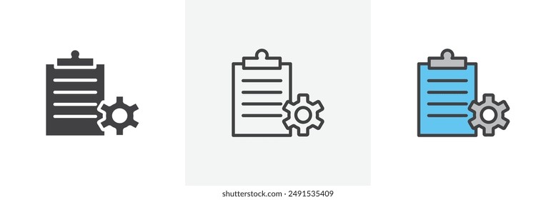 Conjunto de iconos de color de Project Management. Eps 10