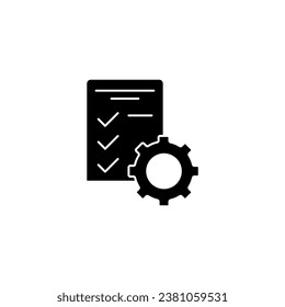 Icono de línea de concepto de administración de proyectos. Ilustración de elemento simple. Diseño de símbolos de esquema de concepto de administración de proyectos.