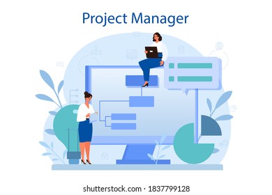 Project Management Concept Successful Strategy Motivation Stock Vector ...