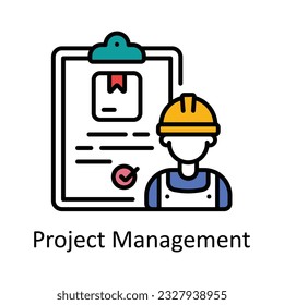 Project Management Filled Outline Icon Design illustration. Smart Industries Symbol on White background EPS 10 File