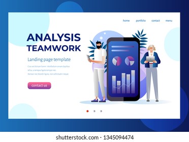  Estrategia de gestión de proyectos e informes financieros. Equipo de consultoría. Concepto de colaboración con personas colaboradoras. Planificación de análisis de negocios isométrico. Ilustración vectorial de caracteres isométricos planos.