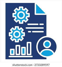 Project Management Flat Blue Icon Style
