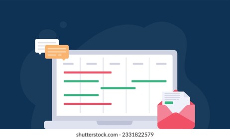 Project Management flat graphic design