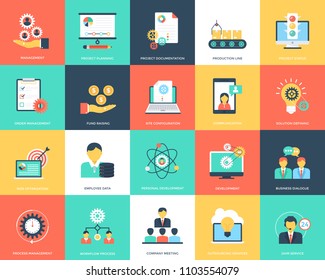 Project Management Flat Icons 