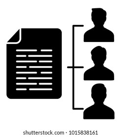 
Project management Glyph icon. Resource planning
