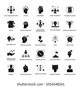 
Project Management Glyph Icon Set
