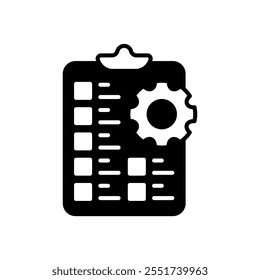 Project management Glyph Icon, Vector illustration