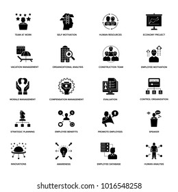 
Project Management Glyph Icons
