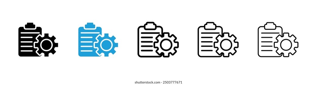 Project Management icon in black and blue colors