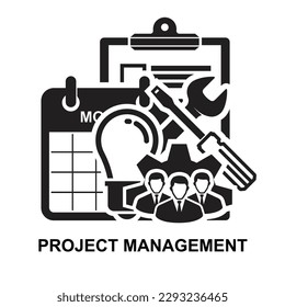 project management icon. Business concept isolated on background vector illustration.