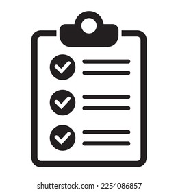 Project management icon. Clipboard and checklist icon. To do list vector icon for web site and app design.