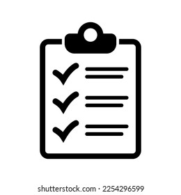 Project management icon. Clipboard and checklist icon. To do list vector icon for web site and app design.