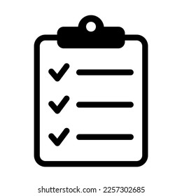 Project management icon. Clipboard and checklist icon. To do list vector icon for web site and app design.