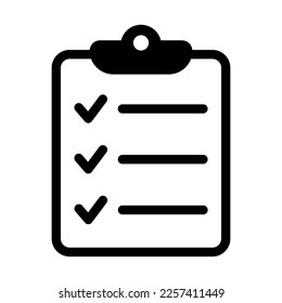 Project management icon. Clipboard and checklist icon. To do list vector icon for web site and app design.