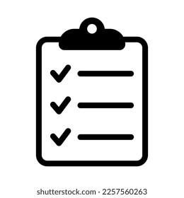 Project management icon. Clipboard and checklist icon. To do list vector icon for web site and app design.