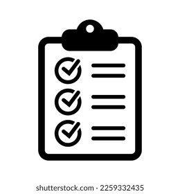 Project management icon. Clipboard and checklist icon. To do list vector icon for web site and app design.