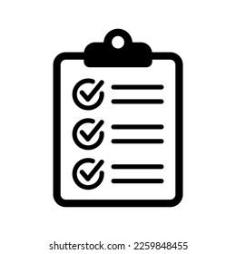 Project management icon. Clipboard and checklist icon. To do list vector icon for web site and app design.