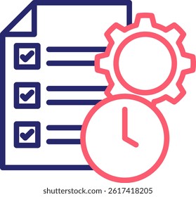 Project Management Icon Color Vector Illustration