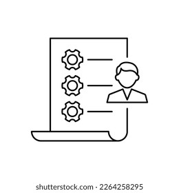 Diseño de iconos de administración de proyectos. aislado de fondo blanco. ilustración vectorial
