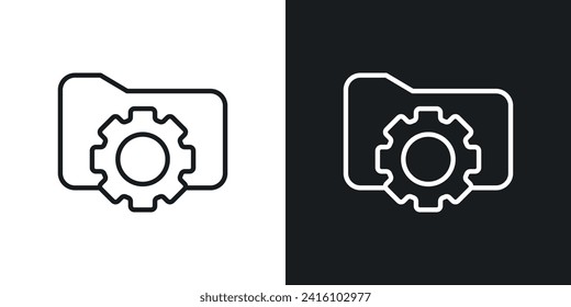 Project Management icon designed in a line style on white background.
