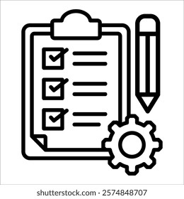 Project Management Icon Element For Design