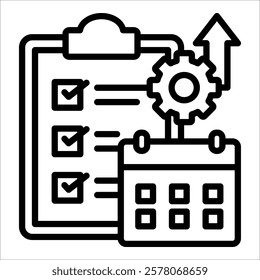 Project Management Icon Element For Design