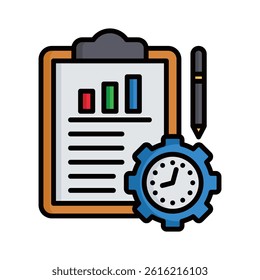 Project Management Icon Element For Design
