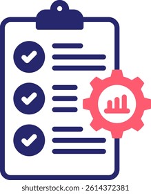 Project Management Icon Fill Vector Illustration