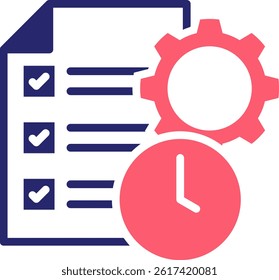 Project Management Icon Fill Vector Illustration