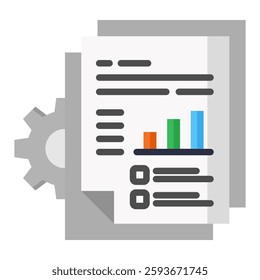 Project Management Icon in Flat Color Style. Simple Vector Design. Simple Vector Flat Icon