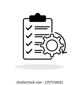 Project Management icon in flat style. Project symbol for your web site design, logo, app, UI Vector EPS 10.