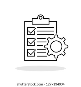 Project Management icon in flat style. Project symbol for your web site design, logo, app, UI Vector EPS 10.