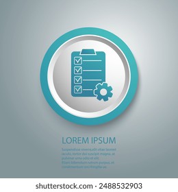 Project Management icon in flat style. Project symbol for your web site design, logo, app, UI. Vector illustration