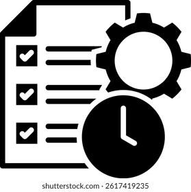 Project Management Icon Glyph Vector Illustration