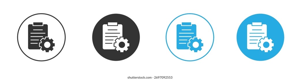 Project management icon. Graphic icon design template