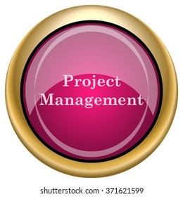 Project management icon. Internet button on white background. EPS10 vector.