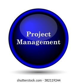 Project management icon. Internet button on white background. EPS10 vector
