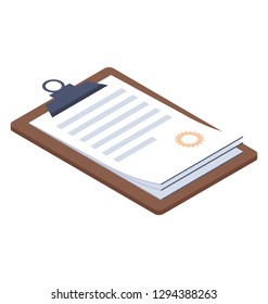 Project Management icon, isometric  design