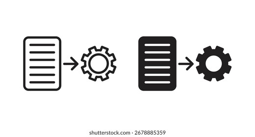 Project management icon line style graphic design .editable vectors.