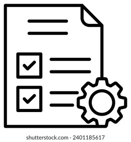 Project Management Icon line vector illustration