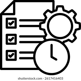 Project Management Icon Line Vector Illustration