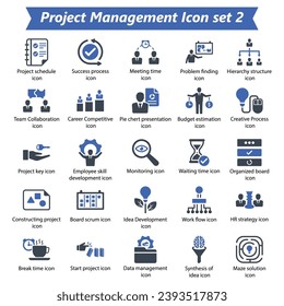 Juego de iconos de administración de proyectos 2, Gráficos vectores