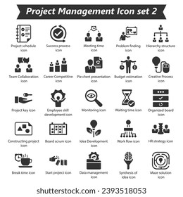 Juego de iconos de administración de proyectos 2, Gráficos vectores