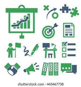 project, management icon set
