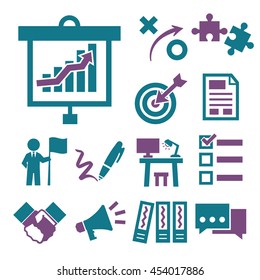 project, management icon set