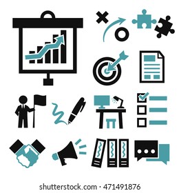 project, management icon set