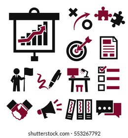 project, management icon set