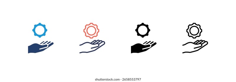 Project Management icon set multiple style collection