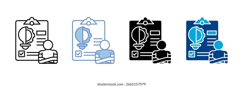 Conjunto de ícones de gerenciamento de projetos Coleção de vários estilos