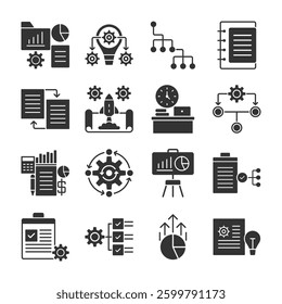 Project Management Icon Set Sign Symbol